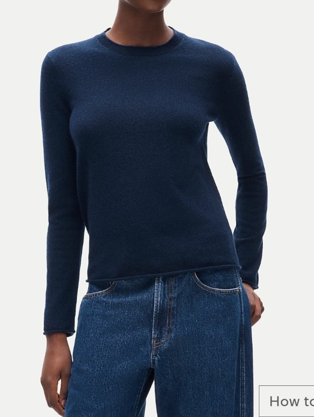 J. Crew Navy Crewneck Cashmere Sweater